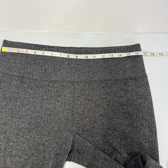 Athleta Gray Delaney Herringbone Pants Women’s Large Fitted Textured Leggings - Picture 7 of 16
